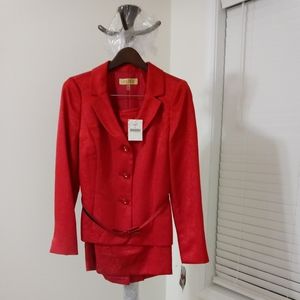Kasper Candy Apple Red 2 Piece suit